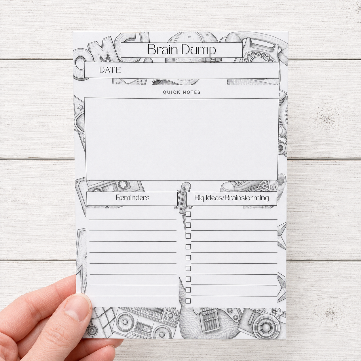 Retro Brain Dump Notepad