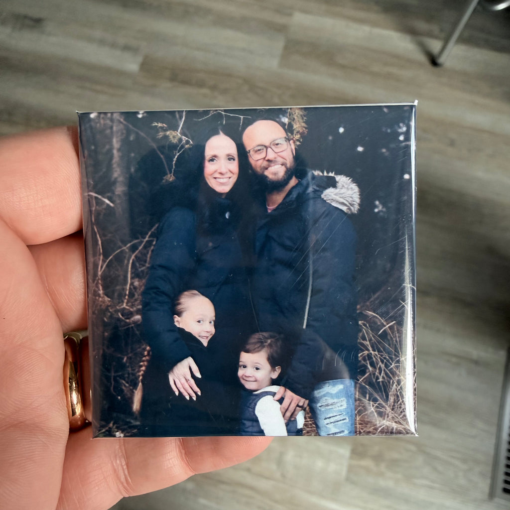 Custom Button Photo Magnets