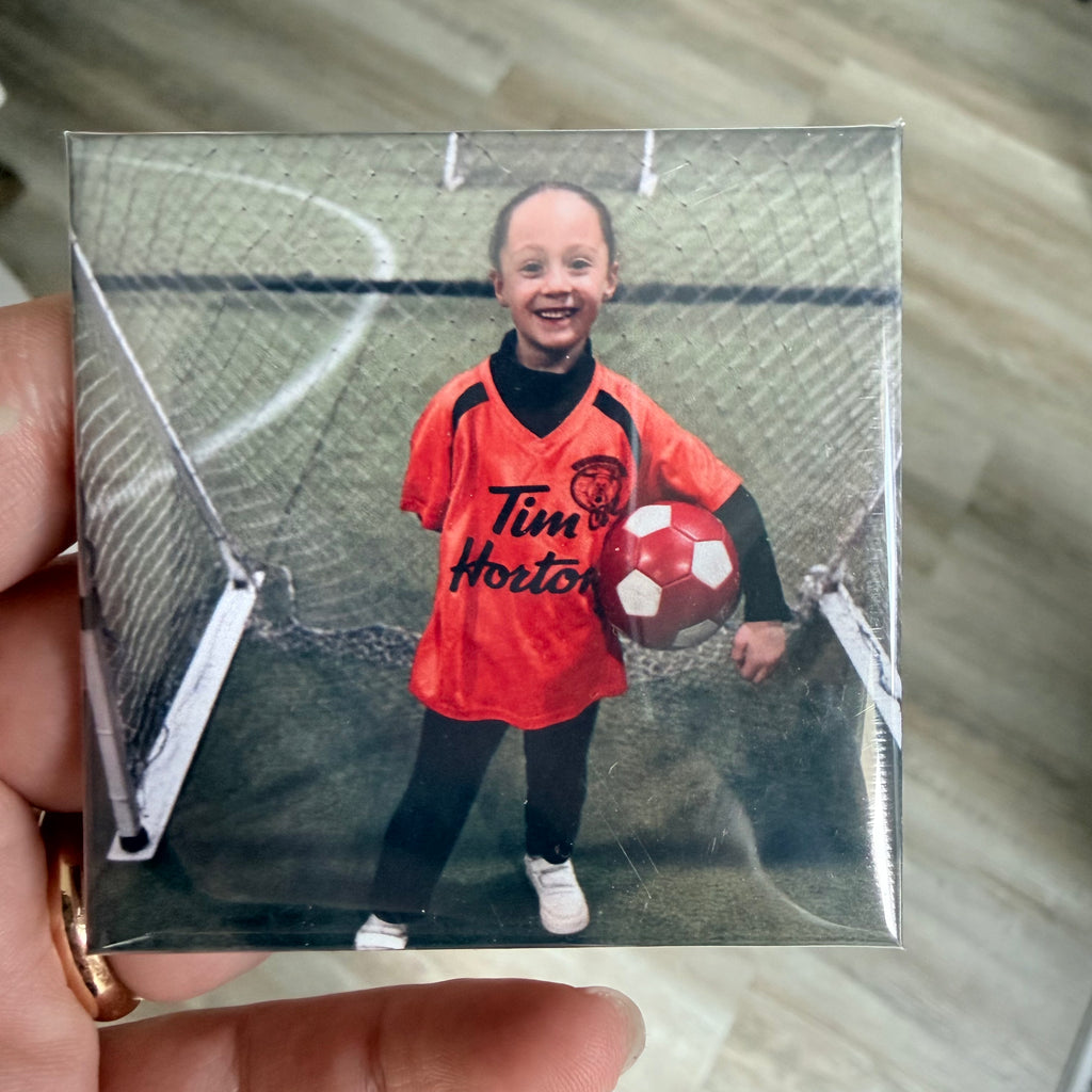 Custom Button Photo Magnets