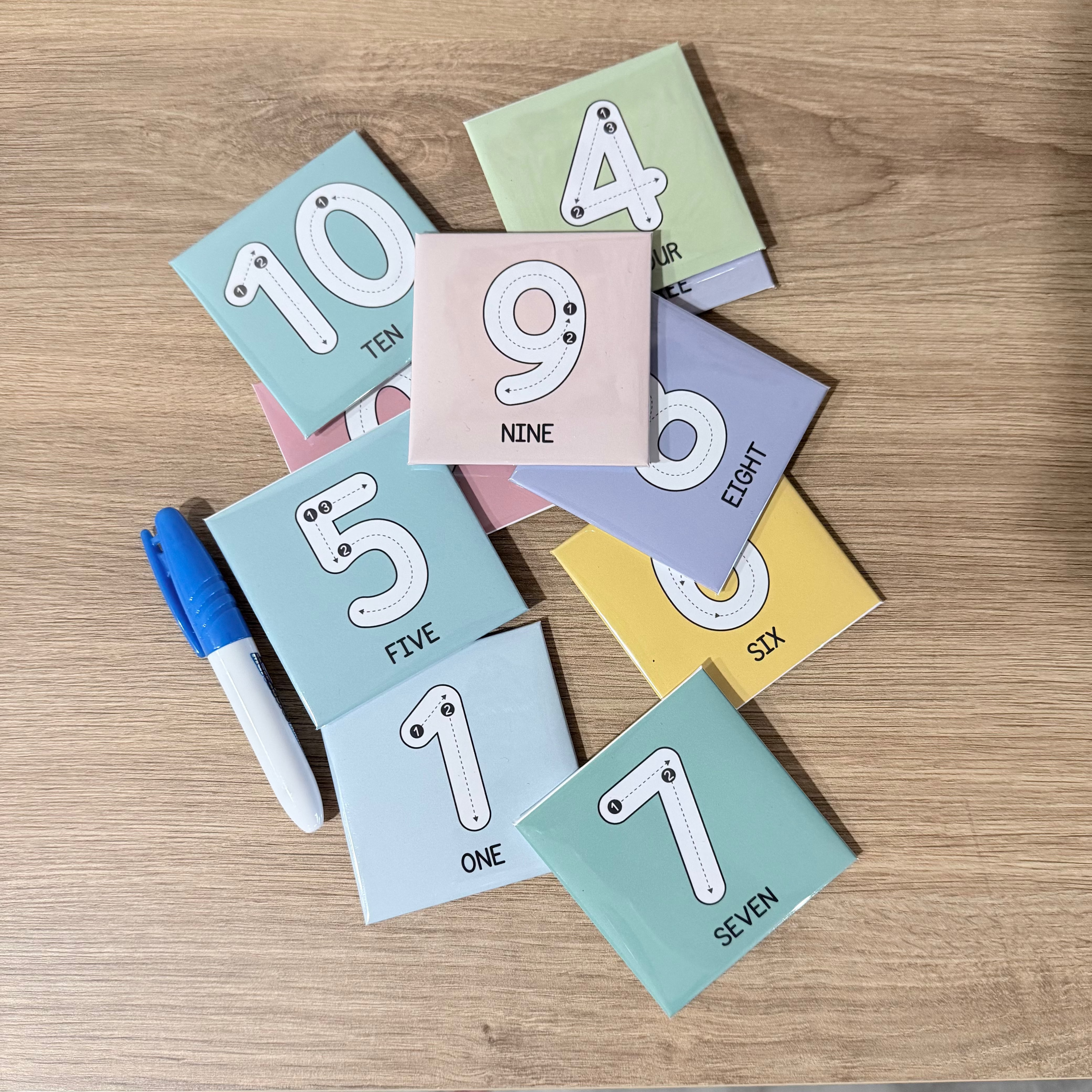 Number Tracing Reusable Magnets