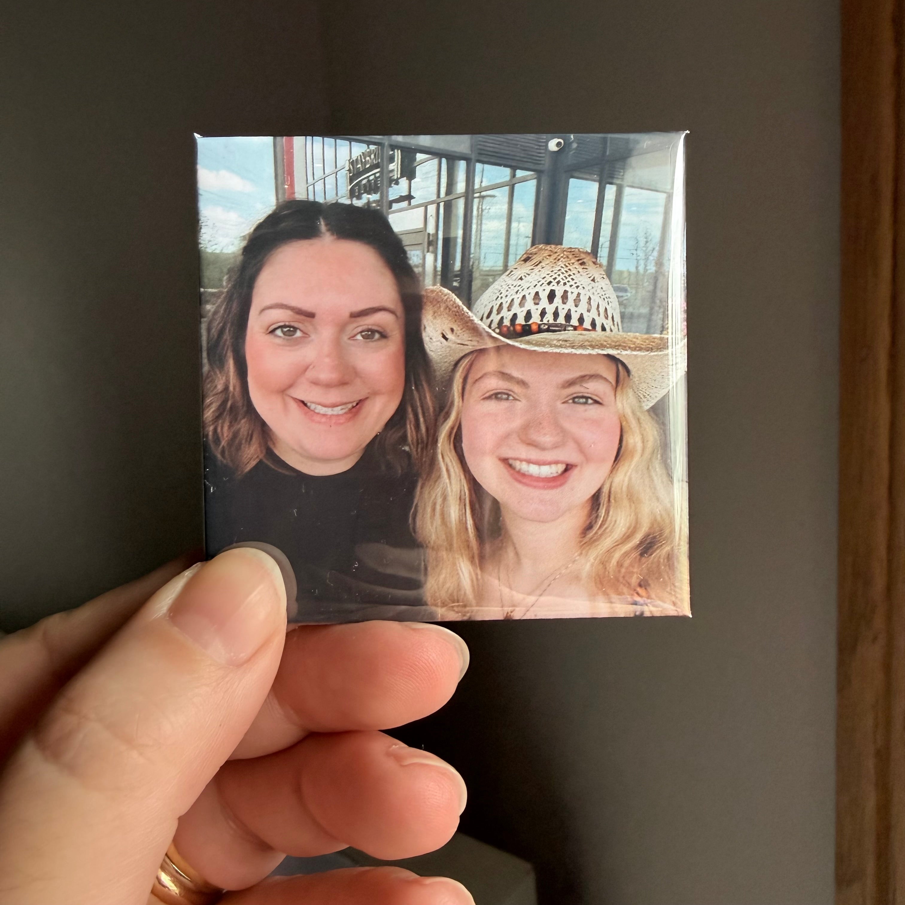 Custom Button Photo Magnets